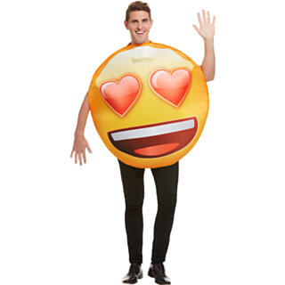 Emoji Hjärtsmiley Maskeraddräkt