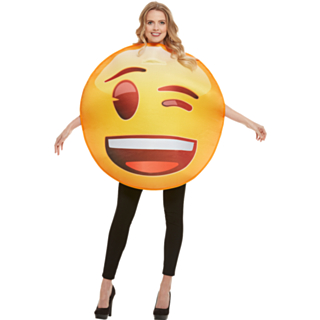 Emoji Blinkande Smiley Maskeraddräkt