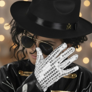 Michael Jackson® Hatt & Handskar Barn