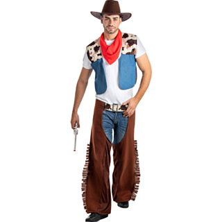 Cowboy Maskeraddräkt Blå/Brun