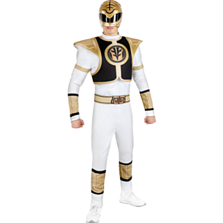 Power Rangers® Vit Maskeraddräkt