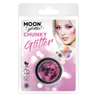 Holografiskt Chunky Glitter Rosa