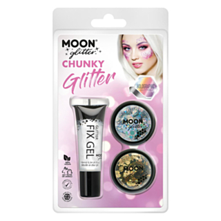 Chunky Glitter Makeupset Silver/Guld