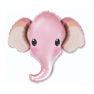 Elefant Folieballong Ljusrosa