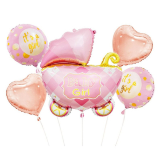 Barnvagn Ballongbukett Rosa