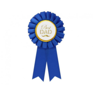 Best Dad Medaljrosett Blå