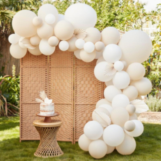 Ballongbåge Vit/Beige