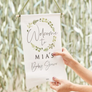 DIY Babyshower Välkomstskylt