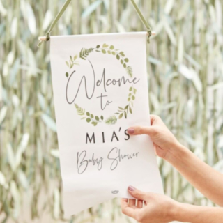 DIY Babyshower Välkomstskylt