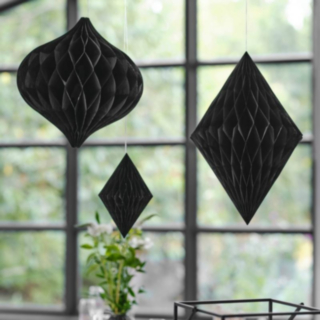 Honeycomb Takdekorationer Svart