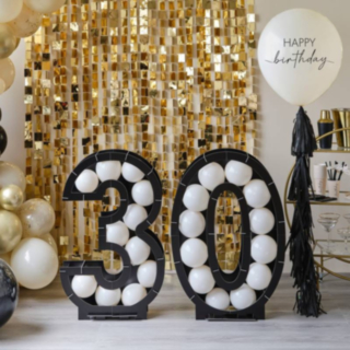 30 År Ballonglåda Svart