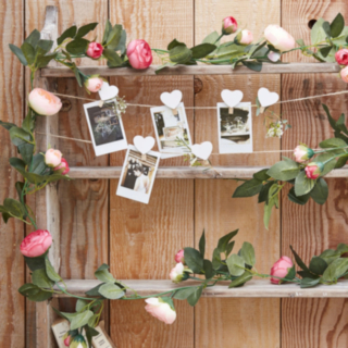 Rustic Country Rosa Blomgirlang