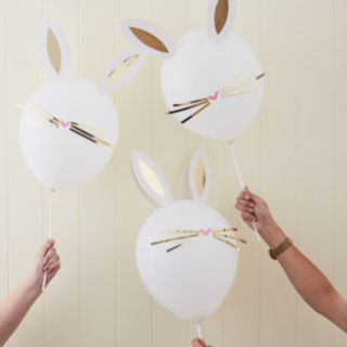 DIY Guld Påskhare Ballonger