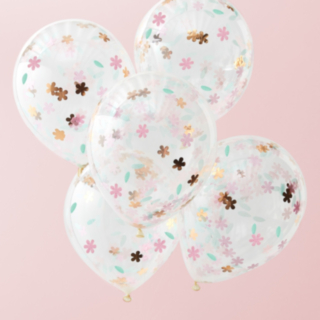 Blommor Konfetti Ballonger
