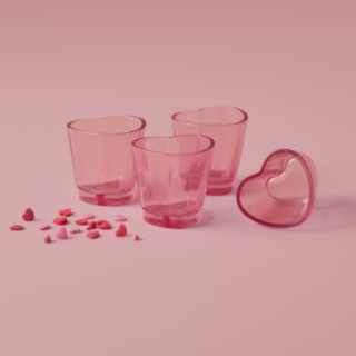 Hjärta Shotglas Rosa