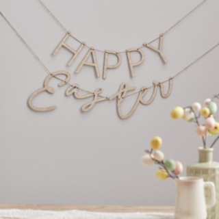 Happy Easter Girlang i Trä