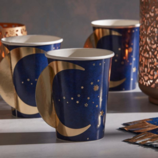 Eid Pappersmugg Marinblå/Guld