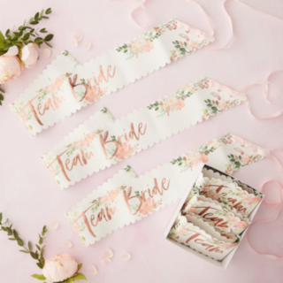 Team Bride Blommiga Ordensband