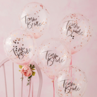 Team Bride Konfetti Ballonger
