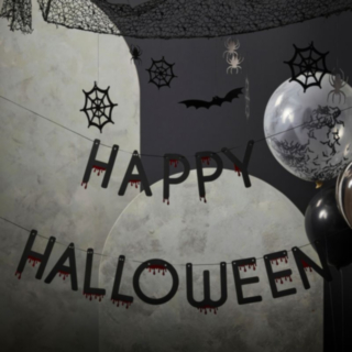 Happy Halloween Girlang Svart