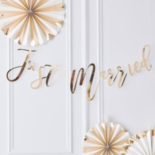 Just Married Girlang Guld