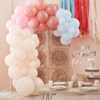 Ballongbåge DIY Ljus Pastell