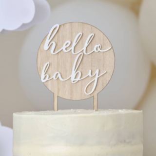 Hello Baby Trä Tårttopper