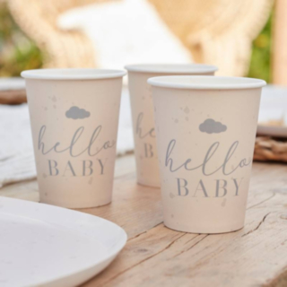 Hello Baby Pappersmugg Vit/Grå