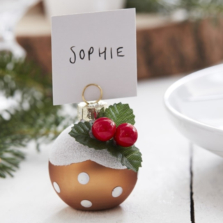 Julpudding Placeringskortshållare