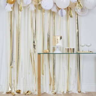 DIY Backdrop Vit/Guld