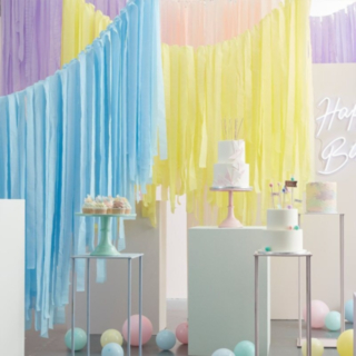 DIY Hängande Backdrop Multifärgad Pastell