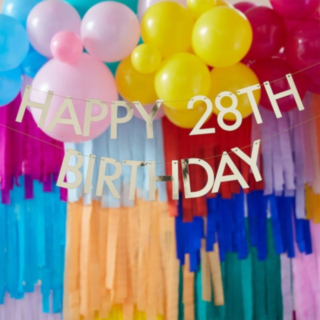 Personlig Happy Birthday Girlang DIY Guld