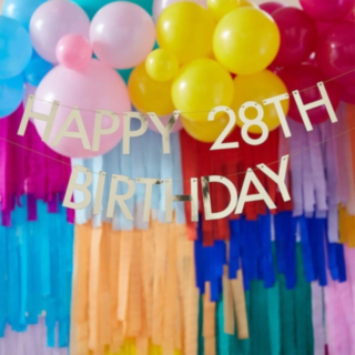 Personlig Happy Birthday Girlang DIY Guld