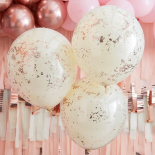 Konfettiballonger Dubbelskikt Beige