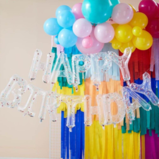 Happy Birthday Konfetti Folieballonger