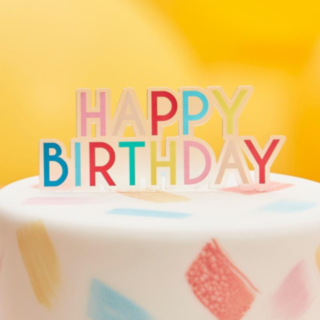 Happy Birthday Tårtdekoration Akryl Flerfärgad