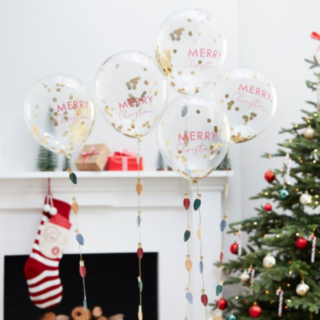 Merry Christmas Konfettiballonger