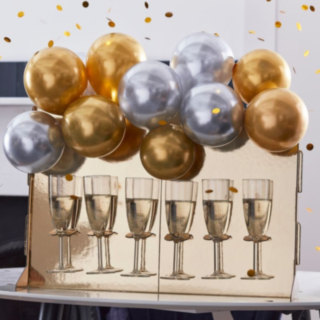 Champagnevägg Med Ballonger