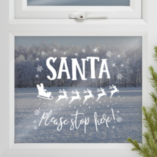 Santa Fönsterdekoration