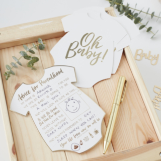 Babyshower Goda Råd Kort