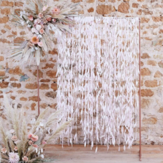 Ruscus Blad Backdrop Vit