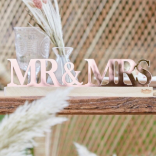 Mr & Mrs Skylt Roséguld