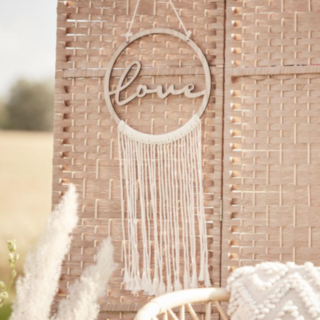 Macramé Love Trädekoration