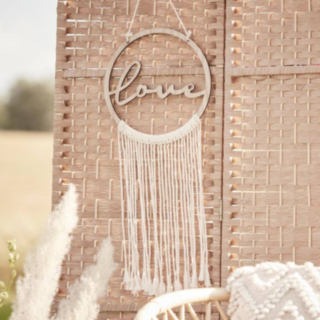 Macramé Love Trädekoration
