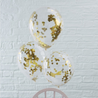 Guld Konfetti Ballonger