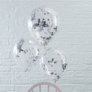 Konfetti Ballonger Silver