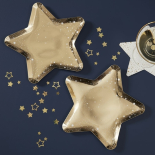 Glitter Stjärna Tallrikar