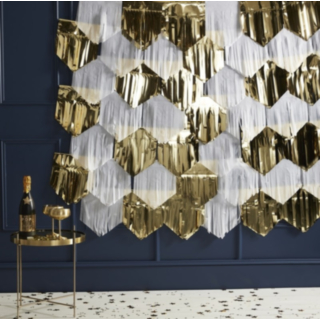 Bikupa Backdrop Vit/Guldfolie