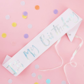 It's My Birthday Ordensband Ljusrosa