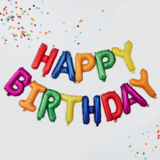Happy Birthday Folieballonger Multifärgade